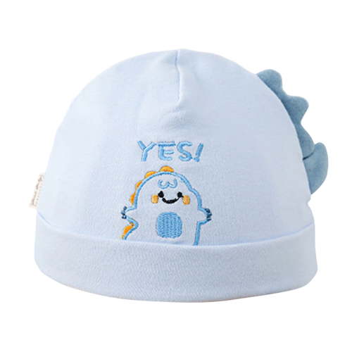 JAHH Dinosaur Print Newborn Baby Beanie, Soft Stretchy Fetal Cap for Spring & Fall, Breathable Cotton Infant Hat with Cute Animal Patterns for 0-12 Months