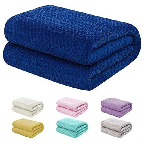 Baby Blanket for Girls and Boys - 30”x40” Dark Blue - Toddler Blankets - Kids Throw - Newborn Blankets - Soft Lightweight Fleece for Bed, Crib, Stroller