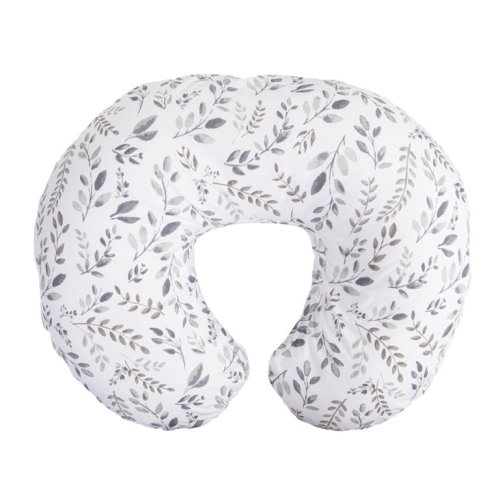 Boppy Nursing Pillow and Positioner Original, Gray Taupe Watercolor Leaves, Breastfeeding, Bottle Feeding