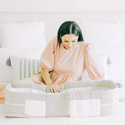 Baby Delight Snuggle Nest Portable Infant Lounger, Unique Patented Design, Organic Oat, GOTS Certified
