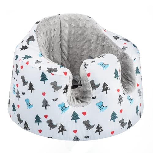 IPOZITO Seat Cover Compatible with Bumbo Seat, Gray Baby Bumbo Seat Cover, Comfortable Bumbo Floor Seat Cover for Baby Girl and Boy, Only Compatible with Bumbo Baby Seat
