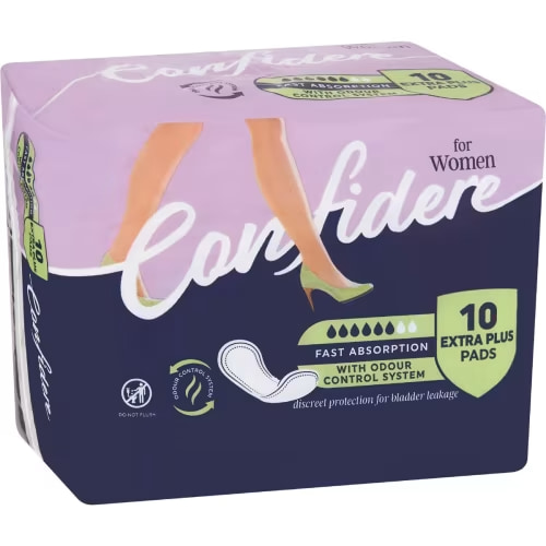 Confidere Incontinence Extra Plus Pads 10 pack
