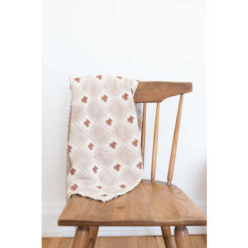 patchwork blanket - teddy
