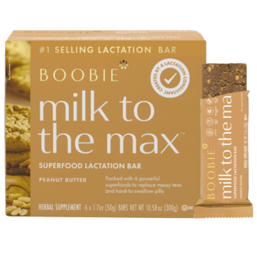 Boobie Bar Superfood Breastfeeding Bar, Peanut Butter, (1.7 Ounce Bars, 6 Count)