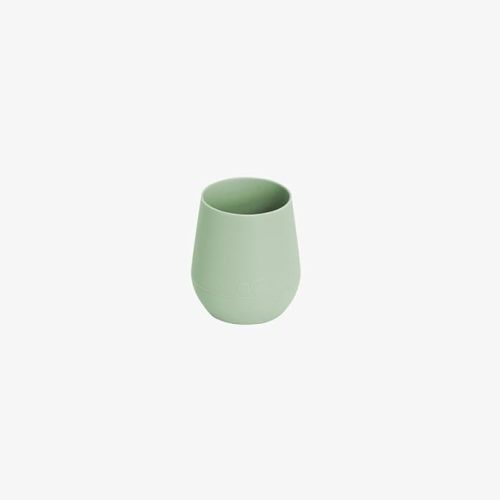 ezpz Tiny Cup (Sage) - 100% Silicone Training Cup for Infants - 4 months + - Designed by a Pediatric Feeding Specialist - Baby-led Weaning Essentials & Baby Gifts