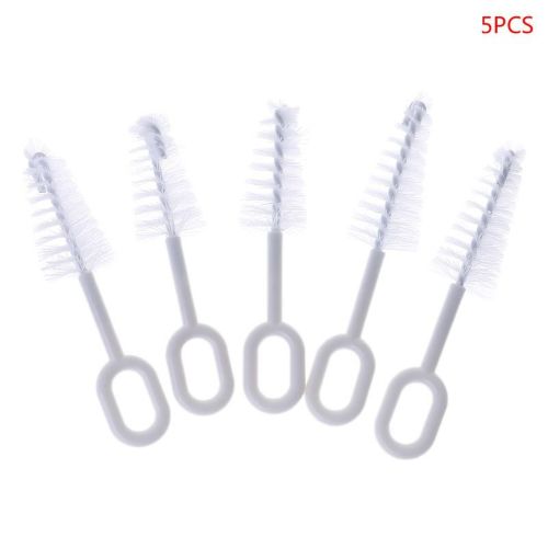 5x Bottle Brush Nipple Cleaner Baby Bottle Brush Set High Density Bristle