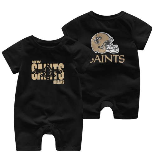 Saints fan T-Shirt Logo Newborn Baby short sleeve jumpsuit 100% Cotton One Piece Toddler Boys & Girls Outfits Round Neck Romper Bodysuit