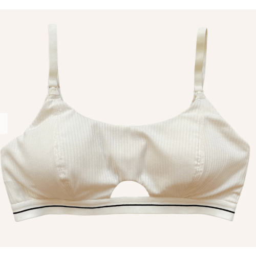 Rib Organic Cotton Nursing Bralette - Ivory – MORROW+MINT