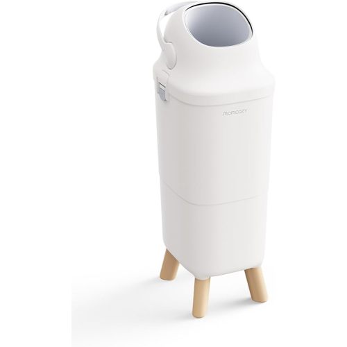 Momcozy Diaper Pail with Patented Triple-Seal Odor Control, Wide Opening, Ergonomic Height, Large Capacity with Viewing Window, Childproof Lock, Fits Standard Trash Bags