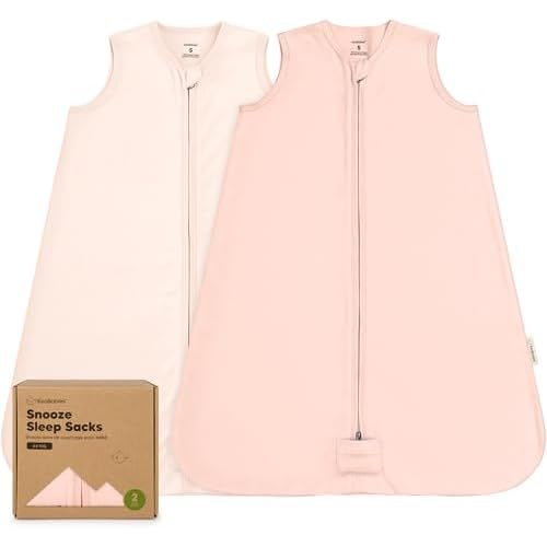 2-Pack Baby Sleep Sacks, Zipper Wearable Blanket - 0.5TOG Organic Cotton, Lightweight, Soft Cozy Infant Sleeping Sack
