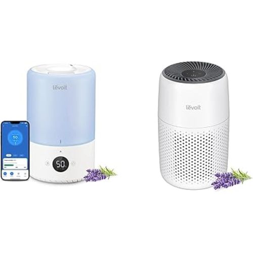 LEVOIT Smart Humidifier (Dual 200S) and Air Purifier (Core Mini) Bundle for Bedroom and Home