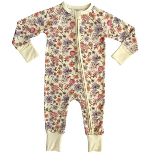 In my Jammers - Millie Floral Zipper Romper
