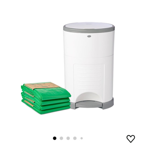 Diaper Dekor Classic Hands-Free Diaper Pail Gift Set | Just Step–Drop–Done | Doesn’t Absorb Odors | Includes 1yr of Refills | Quick Bag Change | 70% Recycled Materials | EKO White
