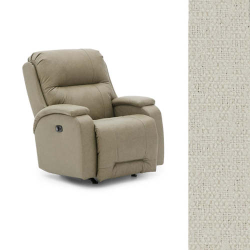 Storytime by Best Chairs Maverly Power Cozzia Swivel Glider Recliner w/ Heat & Massage  - Cotton 25027