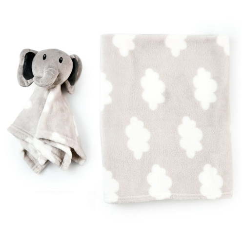 Parent's Choice 2-Piece Gray Elephant Baby Blanket and Lovey Set