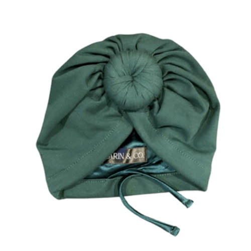Adjustable Satin Lined Turban-Emerald – Aarin & Co.