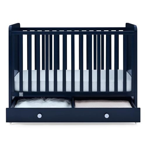 GAP babyGap Graham 4-in-1 Convertible Crib with Storage Drawer - Greenguard Gold Certified, Navy/Light Blue