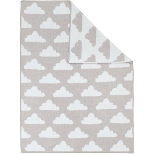 Living Textiles Grey Clouds Chenille Soft Baby Blanket Reversible Premium Cozy Fabric for Best Comfort - for Infant,Toddler,Newborn,Nursery,Boy,Unisex,Throw,Crib,Stroller,Gift, Grey Clouds 40x30
