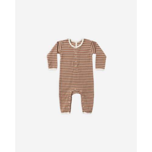 Ribbed Baby Jumpsuit || Cedar Micro Stripe – Quincy Mae
