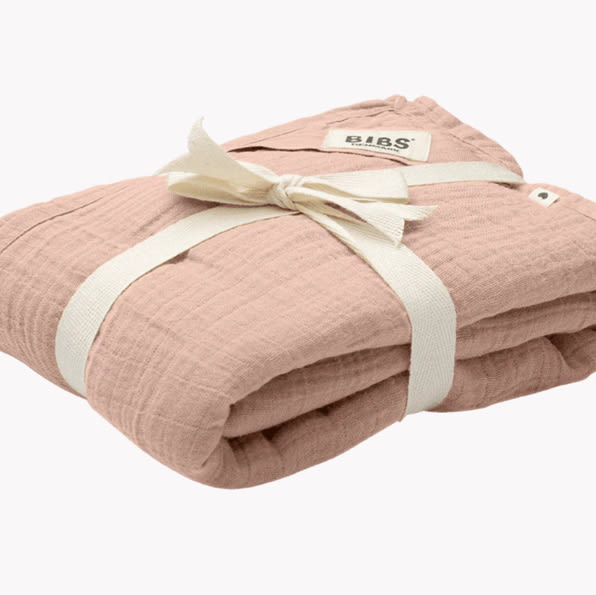 BIBS Muslin Swaddle - Blush, Soft Organic Cotton – Bibsworld store US