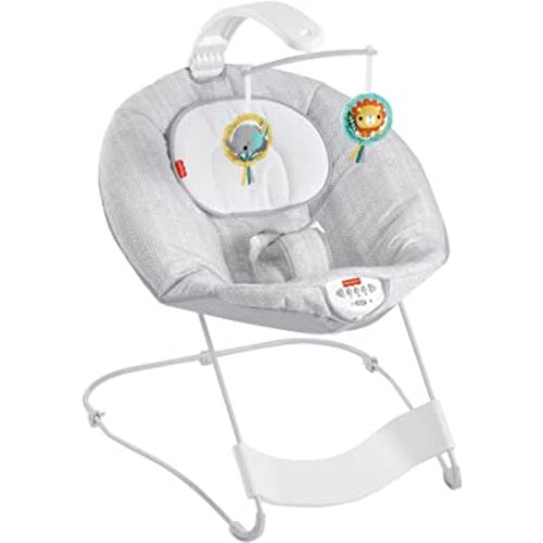 Fisher-Price See & Soothe Deluxe Bouncer - Hearthstone, soothing baby seat for infants and newborns