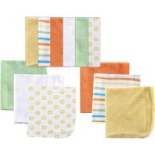Luvable Friends Baby Washcloths, Yellow, 12 Pack