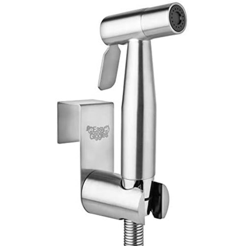 Stainless Steel Cloth Diaper Sprayer Kit by Easy Giggles - Handheld Bidet Spray for Toilet with Brushed Nickel Finish and Complete Accessories