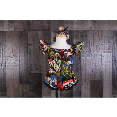 Baby Girl Rompers. Hollywood Movie Monsters Baby Romper. Movie Monsters Romper. Monsters Baby Romper. Baby Rompers. Rompers. 100% Cotton