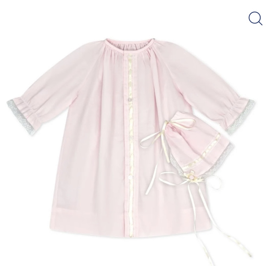 Original Daygown Set - Blessings Pink, Ecru Ribbon