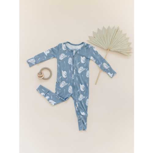 Western Cowboy Hat Baby Footed Pajamas