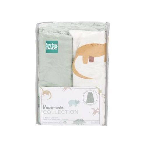 buybuy BABY by Evolur Space Adventure 3-Piece Crib Set in Sage Green & Dinosaurs 1