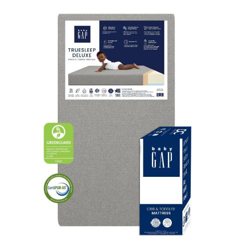 babyGap by Delta Children TrueSleep 2-Stage Deluxe Crib and Toddler Mattress - Waterproof - Greenguard Gold Certified: Firm, Foam, Memory Foam