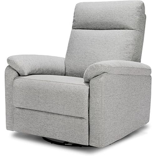 DaVinci Suzy Glider Recliner Nursery Chair - Glider Rocking Chair for Nursery and Living Room - GREENGUARD Gold, FSC & Certi-PUR US Certified - 360° Swivel Rocker Recliner Chair (Frost Grey)