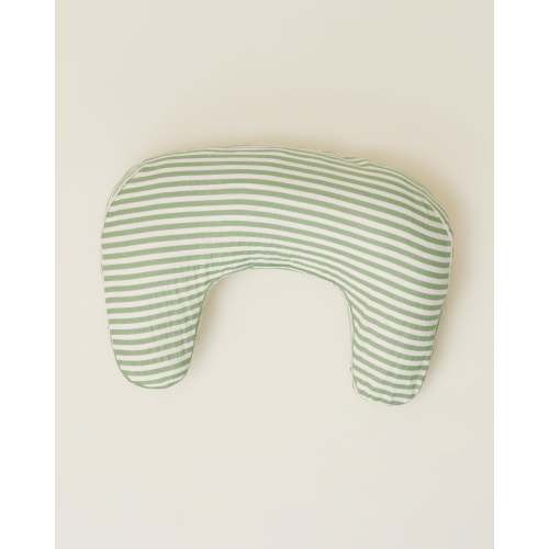 Organic Cotton Muslin Modern Boppy Nursing Pillow Cover | Sage Stripe - Storq by Kindred Bravely