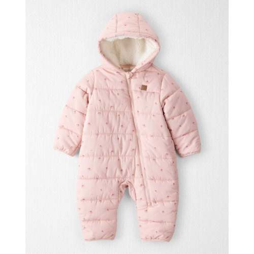 Baby Girl 1-Piece Snowsuit Made with Recycle Materials in Blush Petals Print - Little Planet | Carter's