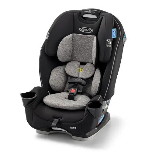 Graco Slimfit 3-in-1 Convertible Car Seat, Ultra-Space-Saving Design, Jarret, Suitable for Rear and Forward-Facing, Highback Booster Seat with 10-Position Headrest