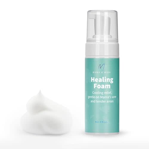 Mama & Wish Witch Hazel Perineal Healing Foam - Postpartum Essentials - Medicated Postpartum Spray for Perineal Relief - Postpartum Care and Recovery, Hemorrhoid Perineal Spray, After Birth Essentials