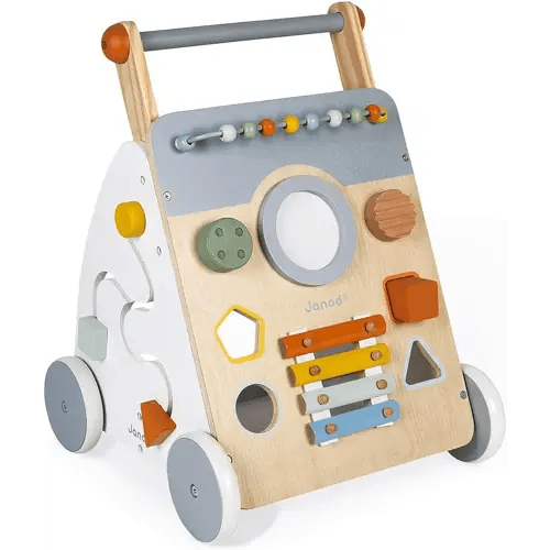 Janod Sweet Cocoon Wooden Multi-Activity Baby Walker - Ages 12 Months+ - J04410