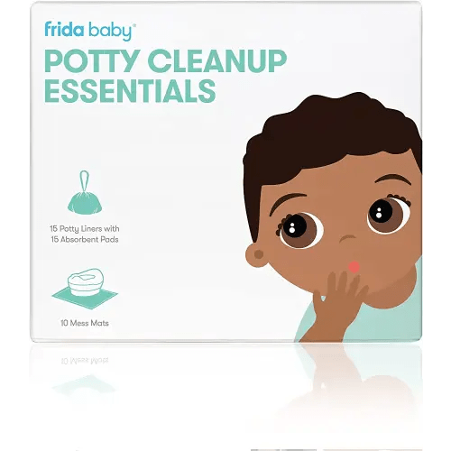 Frida Baby Potty Cleanup Essentials | Leak-Proof Potty Liners and Disposable Floor Pads for Potty Training