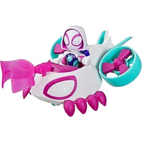 SPIDEY AND HIS AMAZING FRIENDS Marvel Ghost-Spider Copter Toy Vehicle with 3-Inch Action Figure & Accessory, Super Hero Toys, Kids Ages 3+