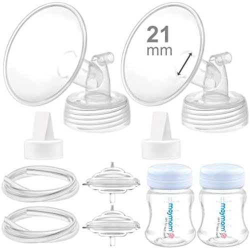 Maymom Pump Parts Compatible with Spectra S2 Spectra S1, 21mm Flange, Valve Tube Bottle Backflow Protector, Not Original Spectra S2 Accessories Replace Spectra Duckbill Valve Spectra Bottle Spectra