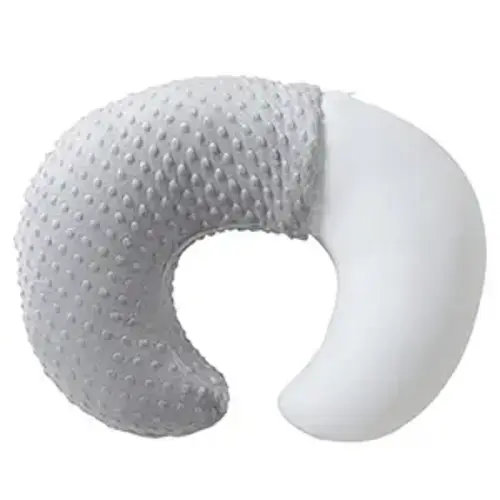 Baby Nursing Pillow and Body Positioner with Premium Slipcover for Breastfeeding for Baby Boys and Girls, Feeding Pillow with Breathable Comfortable Pillowcase (Gray)