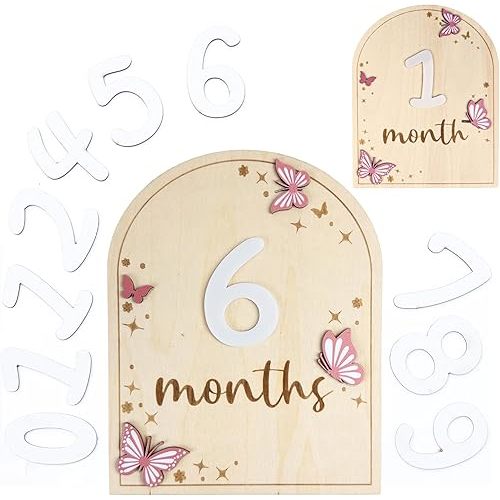 Baby Monthly Milestone Cards (Butterfly)