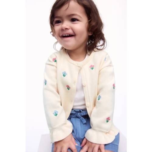 EMBROIDERED-DETAIL CARDIGAN
