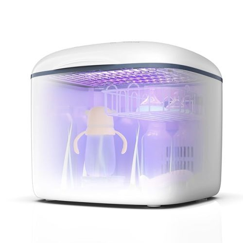 UV Sanitizer and Dryer, GROWNSY 4in1 Baby Bottle Sanitizer Household Sanitizer Box for Baby Stuffs Bottle Toys Clothes Cups, for Family Toothbrush Beauty Tools Phone