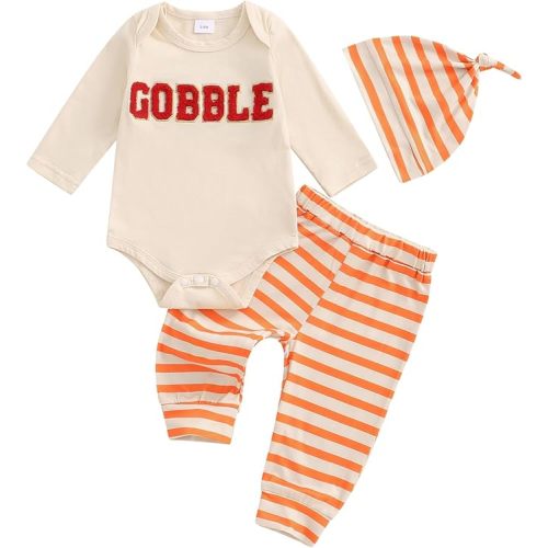 Newborn Baby Boys Long Sleeve Letters Deer Romper Bodysuit Tops Camo Pants with Hat 3 Pcs Outfit Clothes Set