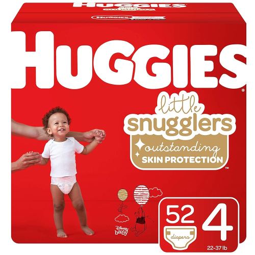 Huggies Little Snugglers Baby Diapers, Size 4, 52 Ct