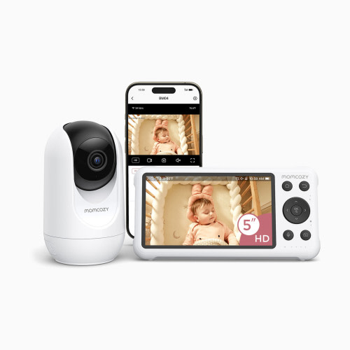 Momcozy Smart WiFi Baby Monitor with Camera, 5" 1080P Screen with Wall Mount