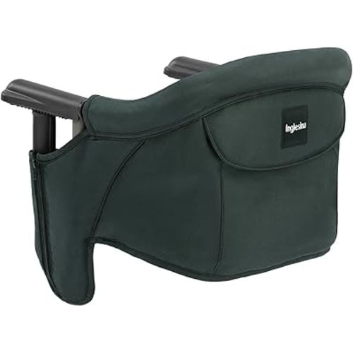 Inglesina Fast Table Chair, Dark Green - Portable Baby High Chair - for Babies & Toddlers up to 37 lbs - Collapsible - Fits Tables 0.8'' to 3.5'' Thick - Compact & Easy to Use - Travel Bag Included