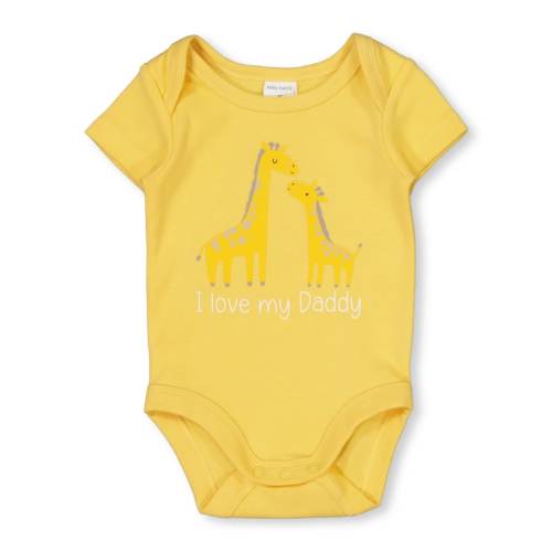Light Yellow Baby Short Sleeve Cotton Interlock Bodysuit | Best&Less™ Online